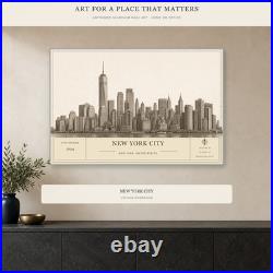 New York City Architectural Wall Art Aluminum Sign