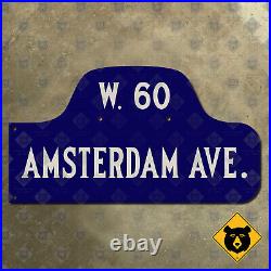 New York Manhattan Amsterdam Avenue West 60th street humpback road sign 16x9
