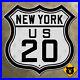 New_York_US_Route_20_highway_road_sign_shield_1926_Albany_W_Seneca_Auburn_16x16_01_cm