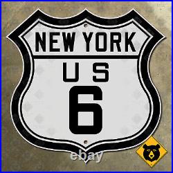 New York US Route 6 highway road sign shield 1926 Peekskill 12x12