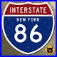 New_York_interstate_86_route_marker_sign_1957_Southern_Tier_Expressway_18x18_01_ev