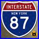 New_York_interstate_route_87_Bronx_NYC_Albany_Saratoga_highway_road_sign_18x18_01_gee