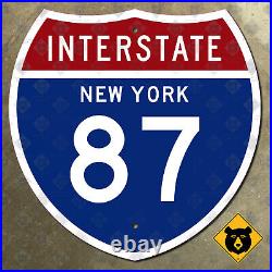New York interstate route 87 Bronx NYC Albany Saratoga highway road sign 18x18