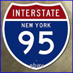 New York interstate route 95 Manhattan Bronx highway marker 1957 road sign 36x36