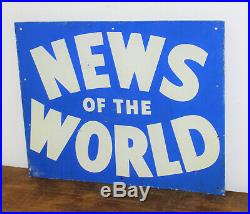 News of the World tin sign advertising mancave garage metal vintage retro enamel