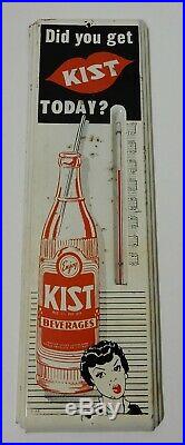 Nice Vintage DID you get Kist Metal Advertising POP Soda THERMOMETER K-10