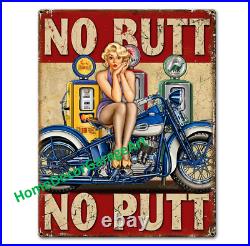 No Butt No Putt Motorcycle Metal Sign, 3 Sizes, Vintage Style Garage Art No Butt No Putt Motorcycle Metal Sign, 3 Sizes, Vintage Style Garage Art