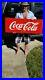 No_ReserveLarge_Vintage_1950_s_Coca_Cola_Soda_Pop_43_Porcelain_Metal_Sled_Sign_01_xag