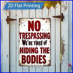 No Trespassing Sign Vintage Metal Aluminum Sign 8x12 Inch Durable