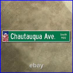 Norman Oklahoma Chautauqua Street blade road sign university 48x8