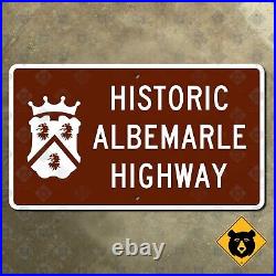 North Carolina Historic Albemarle Highway scenic tour route marker Halifax 21x12