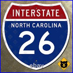 North Carolina Interstate 26 highway route sign shield 1957 Asheville 24x24
