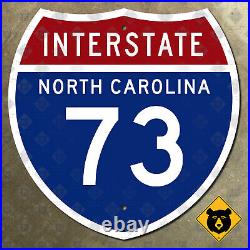 North Carolina Interstate 73 highway route sign shield 1957 Asheville 24x24
