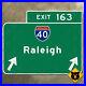 North_Carolina_Raleigh_exit_163_highway_road_sign_sign_Interstate_40_85_20x16_01_wky