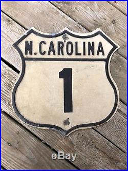 North Carolina US Highway 1 Heavy Vintage Metal Sign