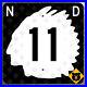 North_Dakota_route_11_highway_marker_road_sign_shield_1961_chief_16x16_01_tohx