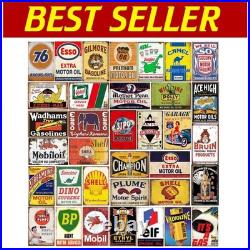 Nostalgic 35-Piece Metal Sign Set for Vintage Bar, Kitchen, and Man Cave Decor Nostalgic 35-Piece Metal Sign Set for Vintage Bar, Kitchen, and Man Cave Decor