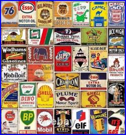Nostalgic 35-Piece Metal Sign Set for Vintage Bar, Kitchen, and Man Cave Decor Nostalgic 35-Piece Metal Sign Set for Vintage Bar, Kitchen, and Man Cave Decor