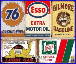 Nostalgic 35-Piece Metal Sign Set for Vintage Bar, Kitchen, and Man Cave Decor Nostalgic 35-Piece Metal Sign Set for Vintage Bar, Kitchen, and Man Cave Decor