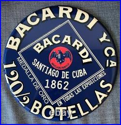 Nostalgic-Art Retro Metal Sign Wall Plaque Bacardi Barrel Logo SANTIAGO 1862