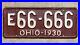 Ohio_1930_license_plate_E_66_666_five_sixes_white_maroon_embossed_triple_6_devil_01_xj