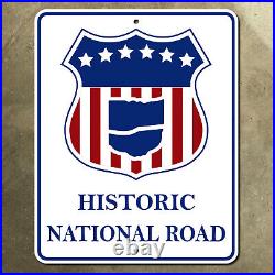 Ohio Historic National Road state outline route marker road sign highway 32x40