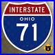 Ohio_Interstate_71_highway_route_sign_1957_Cincinnati_Columbus_Cleveland_12x12_01_fah