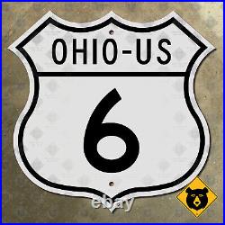 Ohio US route 6 highway road sign 1948 Cleveland Grand Army Republic 24x24