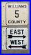 Ohio_Williams_County_road_sign_PAIR_highway_route_5_EAST_WEST_arrows_two_sided_01_bpbx