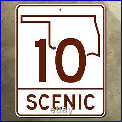 Oklahoma Scenic route 10 Illinois River Tahlequah highway marker road sign 16x20