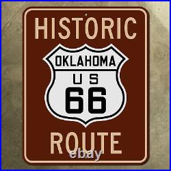 Oklahoma historic route US 66 highway road sign mother road Will Rogers 24x30