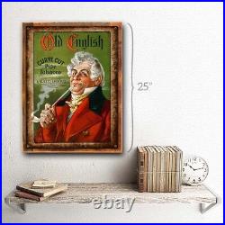 Old English Tobacco Vintage Ad Metal Sign Wall Decor for Office or Meeting Room