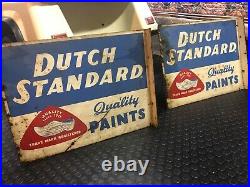 Old Vintage 1960's Dutch Standard Paints 2-sided metal Sign