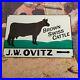 Old_Vintage_J_W_Ovitz_Cattle_Beef_Porcelain_Heavy_Metal_Sign_Cow_Dariy_Animal_01_ly