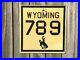 Old_Vintage_Wyoming_State_Highway_Road_Sign_789_North_South_Metal_Cowboy_Horse_01_ss
