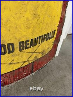 Olympic Stain Vintage large (35x28) Can-Shaped Metal Advertising Sign