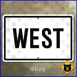 Ontario Canada WEST auxiliary banner road sign highway marker 15x10