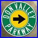 Ontario Don Valley Parkway Toronto highway marker 1961 road sign 16x16