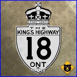 Ontario King's Highway 18 road route sign Windsor Leamington 1933 12x19