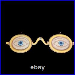 Optometrist Trade Sign Vintage Metal Painted tin 36