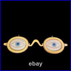 Optometrist Trade Sign Vintage Metal Painted tin 36