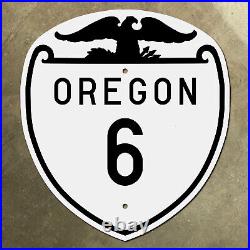 Oregon highway 6 Tillamook Willamette route marker road sign shield eagle 15x17