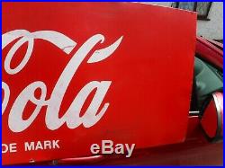 Original Large Vintage Coca Cola Metal Shop Sign