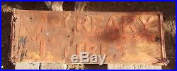 Original Vintage 1950's McCreary Tires Metal Sign 46 x 16 Rustic FREE SHIPPING