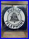 Original_Vintage_Bell_System_Public_Telephone_2_Side_Flange_Metal_Porcelain_Sign_01_jef