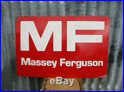 Original Vintage Massey Ferguson Tractor Dealer Garage Metal Sign
