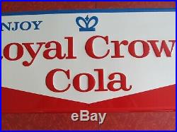 Original Vintage Royal Crown Cola RC embossed metal sign, 32 Long, NICE