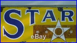 Original Vintage STAR TOBACCO Enameled Metal SIGN- 24 x 12 Free Shipping