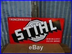 Original Vintage Stihl Chainsaw Dealers Large Metal Sign. Very Nice