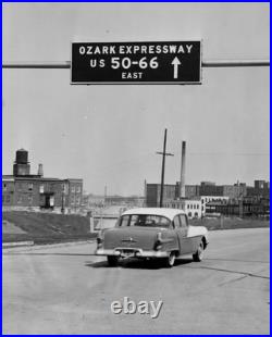Ozark Expressway St. Louis Missouri US route 50 66 highway road sign 1958 30x10 Ozark Expressway St. Louis Missouri US route 50 66 highway road sign 1958 30x10